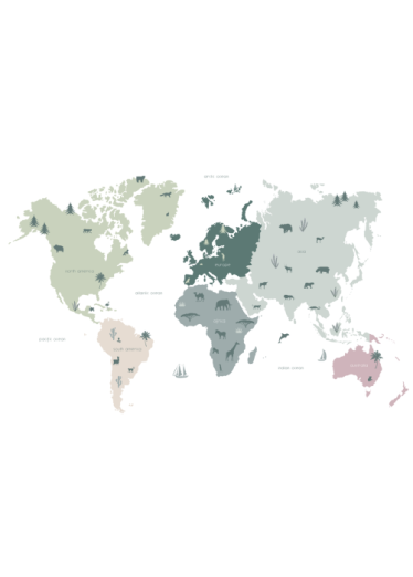 Fototapeet XL Map of the World for Kids 158929
