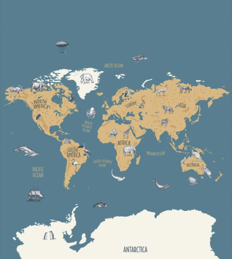 Fototapeet World Map 102032066