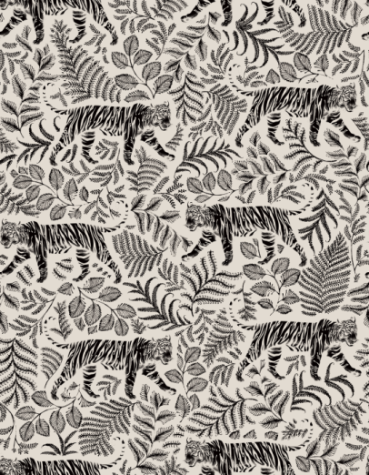 Fototapeet Camouflaged Tiger White