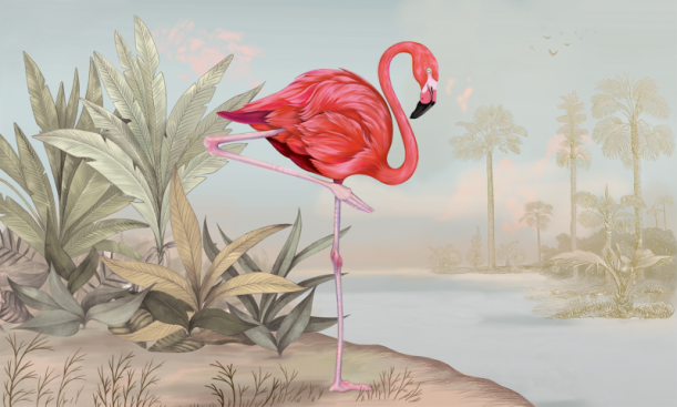 Fototapeet Crimson Flamingo