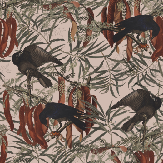 Fototapeet Crows Pink