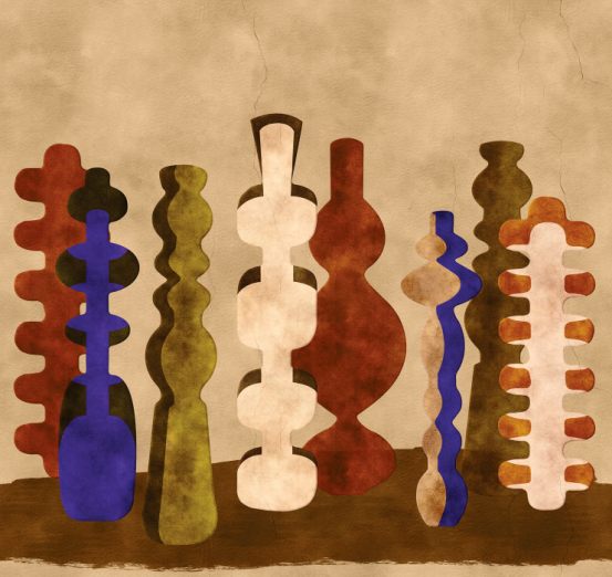 Fototapeet Potteries Indigo