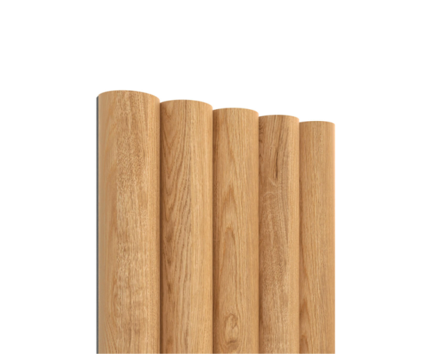 Raadiusega MDF seinapaneel Natural Oak