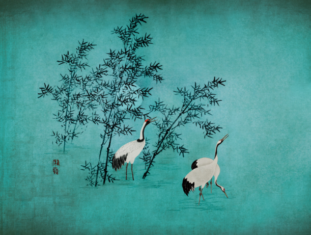 Fototapeet Cranes V116-2