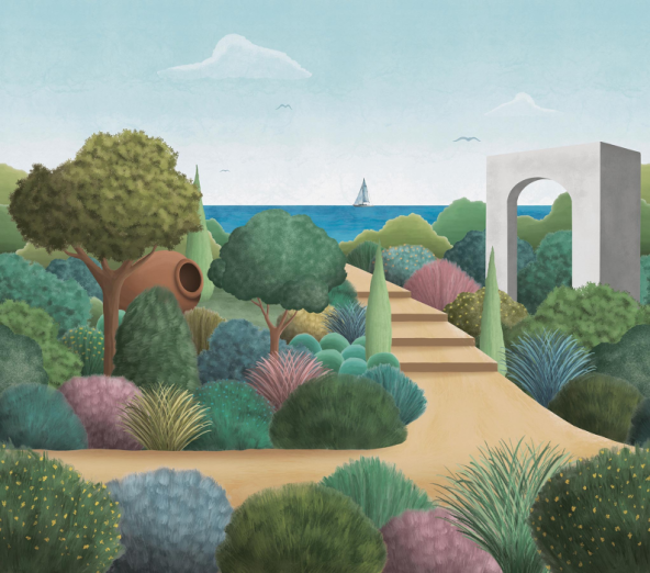 Fototapeet Mediterranean Garden V150-1