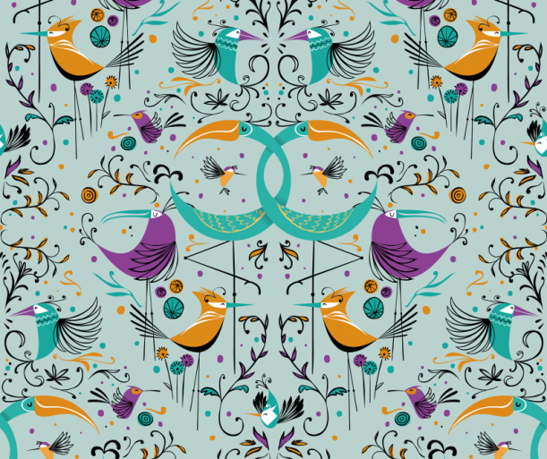 Tapeet Groovy Birds WP182081