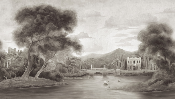 Fototapeet Park Grafit