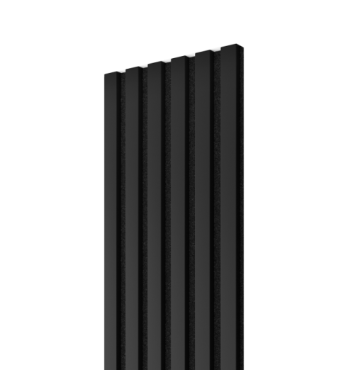Akustiline seinapaneel Lameli Must/Must, 300x2750 mm